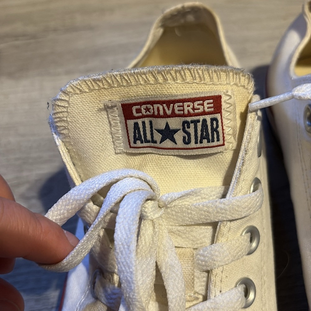 Converse All Star White Canvas Shoes women’s 7.5 / men’s 5.5 - Picture 3 of 11